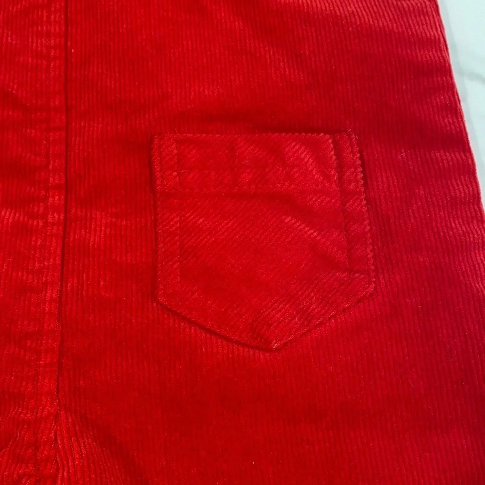 Vineyard Vines infant red corduroy overalls